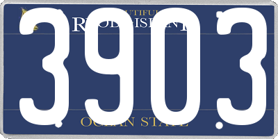 RI license plate 3903