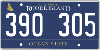 RI license plate 390305