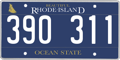 RI license plate 390311