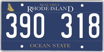 RI license plate 390318