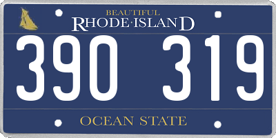 RI license plate 390319