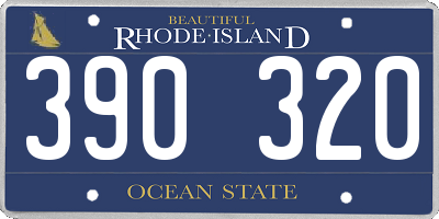 RI license plate 390320