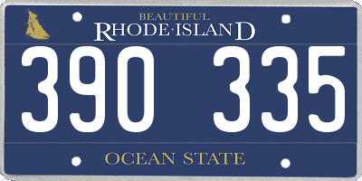 RI license plate 390335