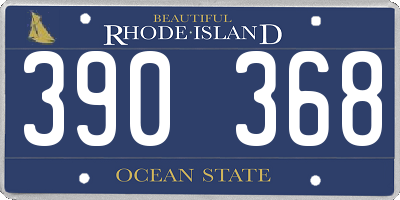 RI license plate 390368