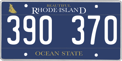 RI license plate 390370