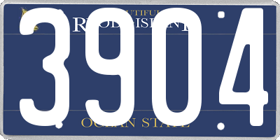 RI license plate 3904