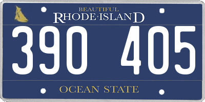RI license plate 390405
