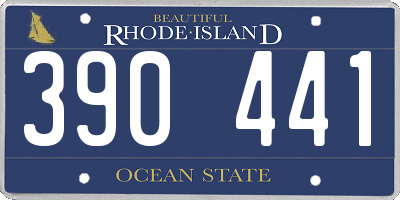 RI license plate 390441