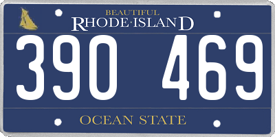 RI license plate 390469
