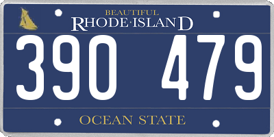 RI license plate 390479