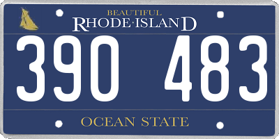RI license plate 390483