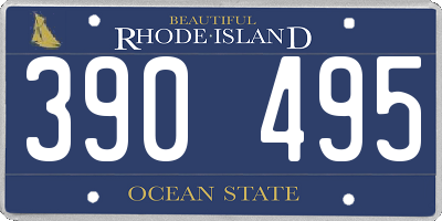 RI license plate 390495