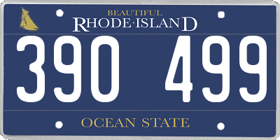RI license plate 390499