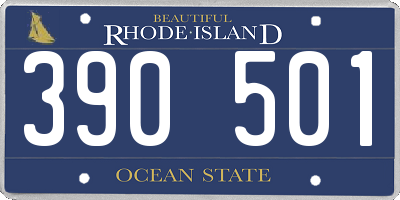 RI license plate 390501