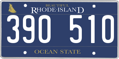 RI license plate 390510