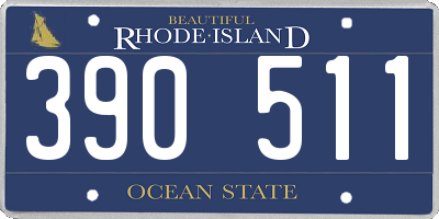 RI license plate 390511