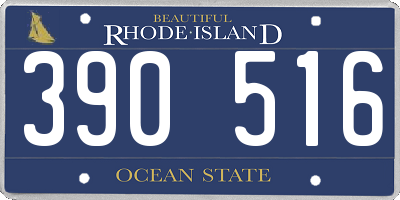 RI license plate 390516