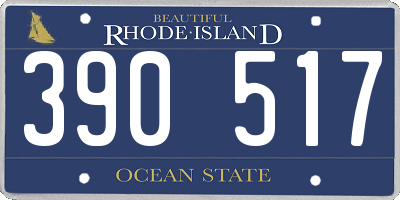 RI license plate 390517