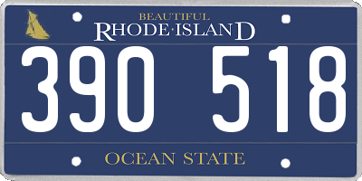 RI license plate 390518