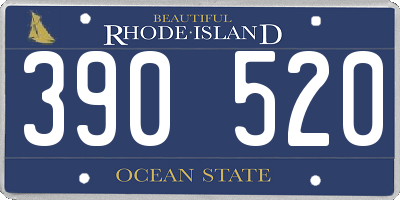 RI license plate 390520