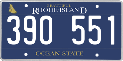 RI license plate 390551