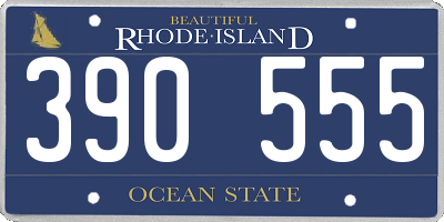 RI license plate 390555