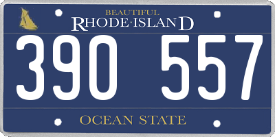 RI license plate 390557