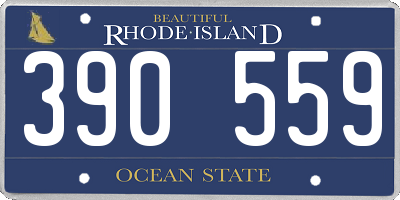 RI license plate 390559
