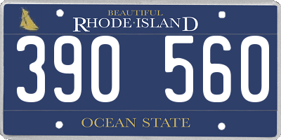 RI license plate 390560