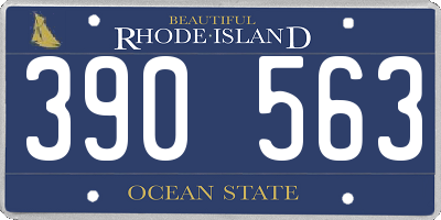 RI license plate 390563