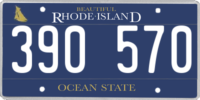 RI license plate 390570