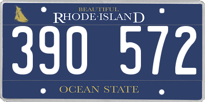 RI license plate 390572