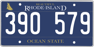 RI license plate 390579