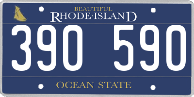 RI license plate 390590