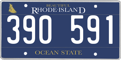 RI license plate 390591