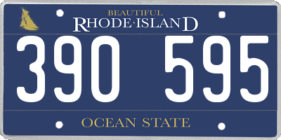 RI license plate 390595