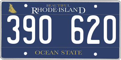 RI license plate 390620