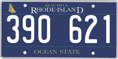 RI license plate 390621