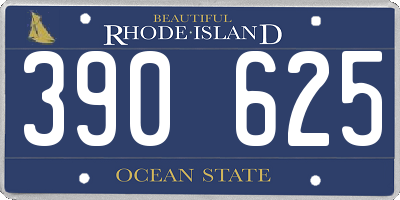 RI license plate 390625