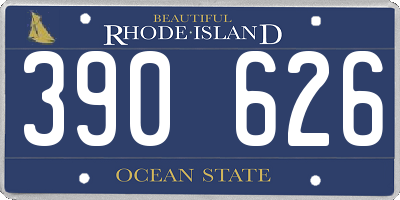 RI license plate 390626