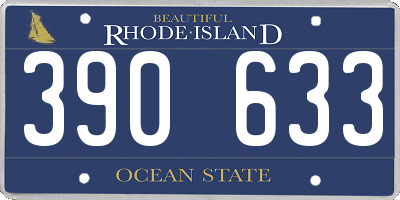 RI license plate 390633