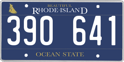 RI license plate 390641