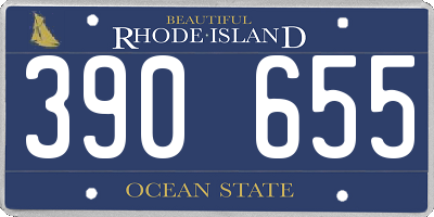 RI license plate 390655