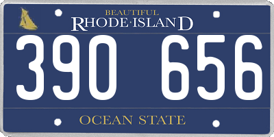 RI license plate 390656