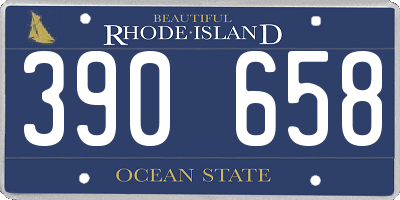 RI license plate 390658
