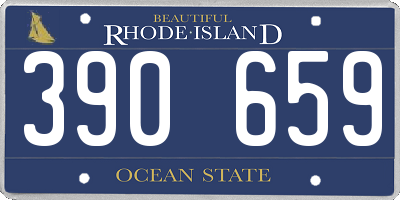 RI license plate 390659