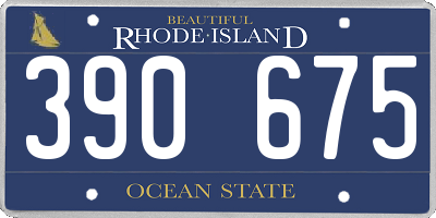 RI license plate 390675