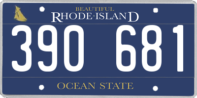 RI license plate 390681