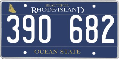 RI license plate 390682