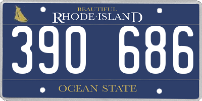 RI license plate 390686